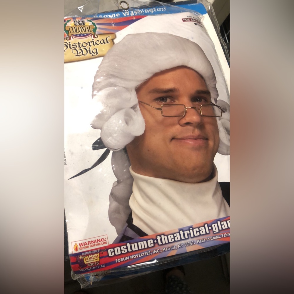 Colonial George Washington / Ben Franklin Costume with Wig